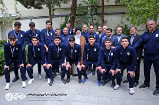 دیدار تیم ملی والیبال دانش‌آموزی ایران با رهبر انقلاب برگزار شد