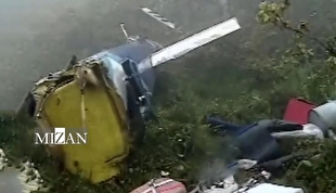 تصاویری از محل حادثه سقوط بالگرد حامل رئیس‌جمهور