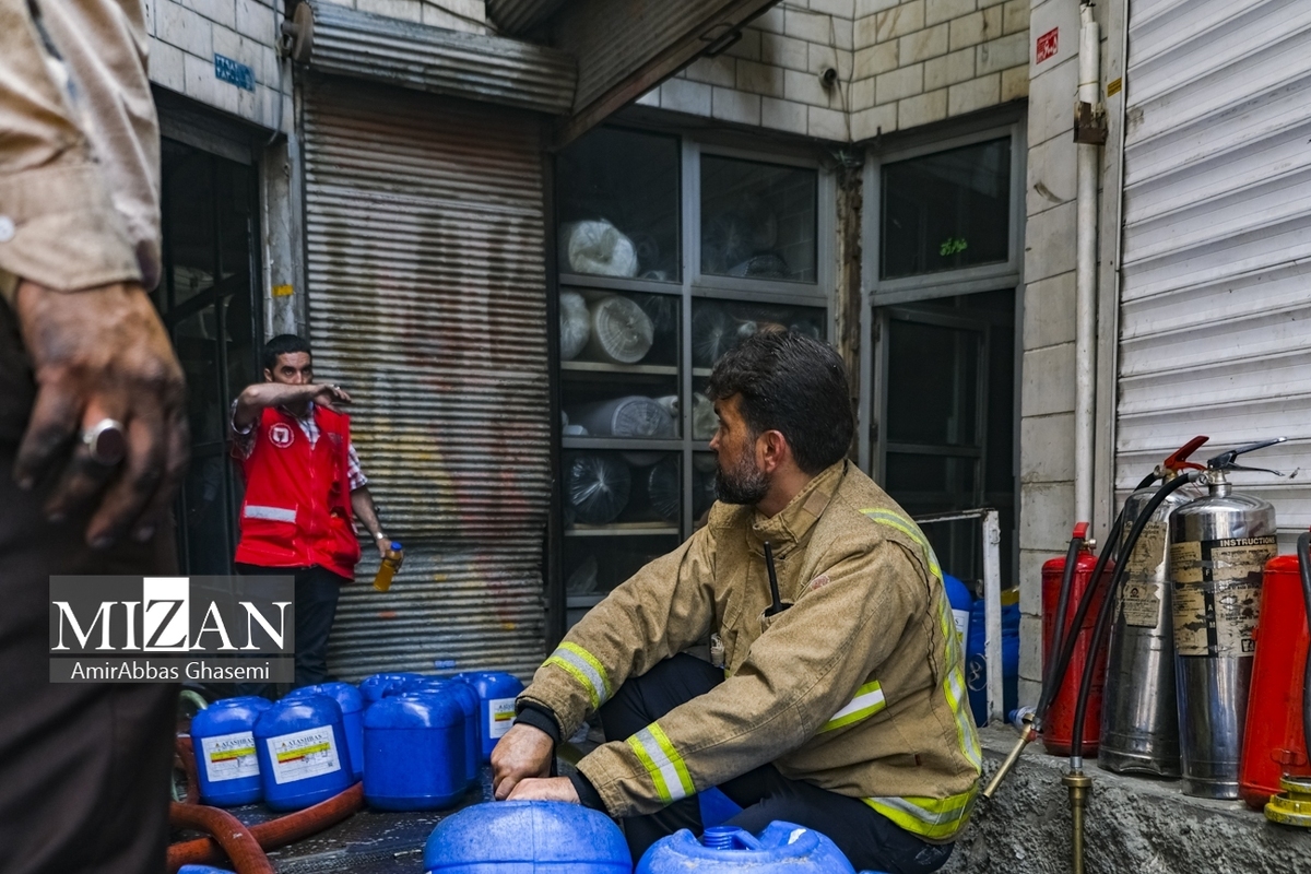 مصدومان آتش‌سوزی بازارچه امین نقده به ۳۸ نفر رسید