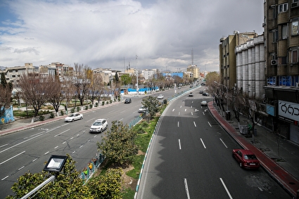 خیابان‌های خلوت تهران در اولین روز بهار‎