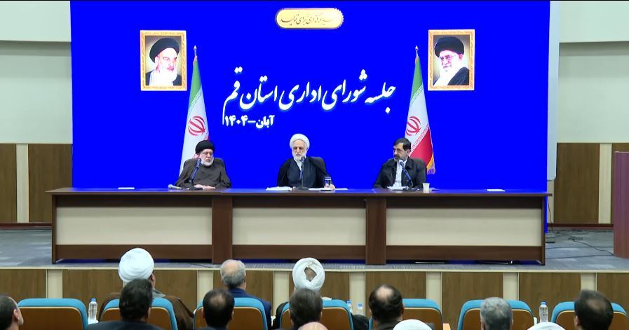 Meeting of the Head of the Judiciary with Grand Ayatollahs Sobhani, Javadi Amoli, Makarem Shirazi, and Shobeiri Zanjani