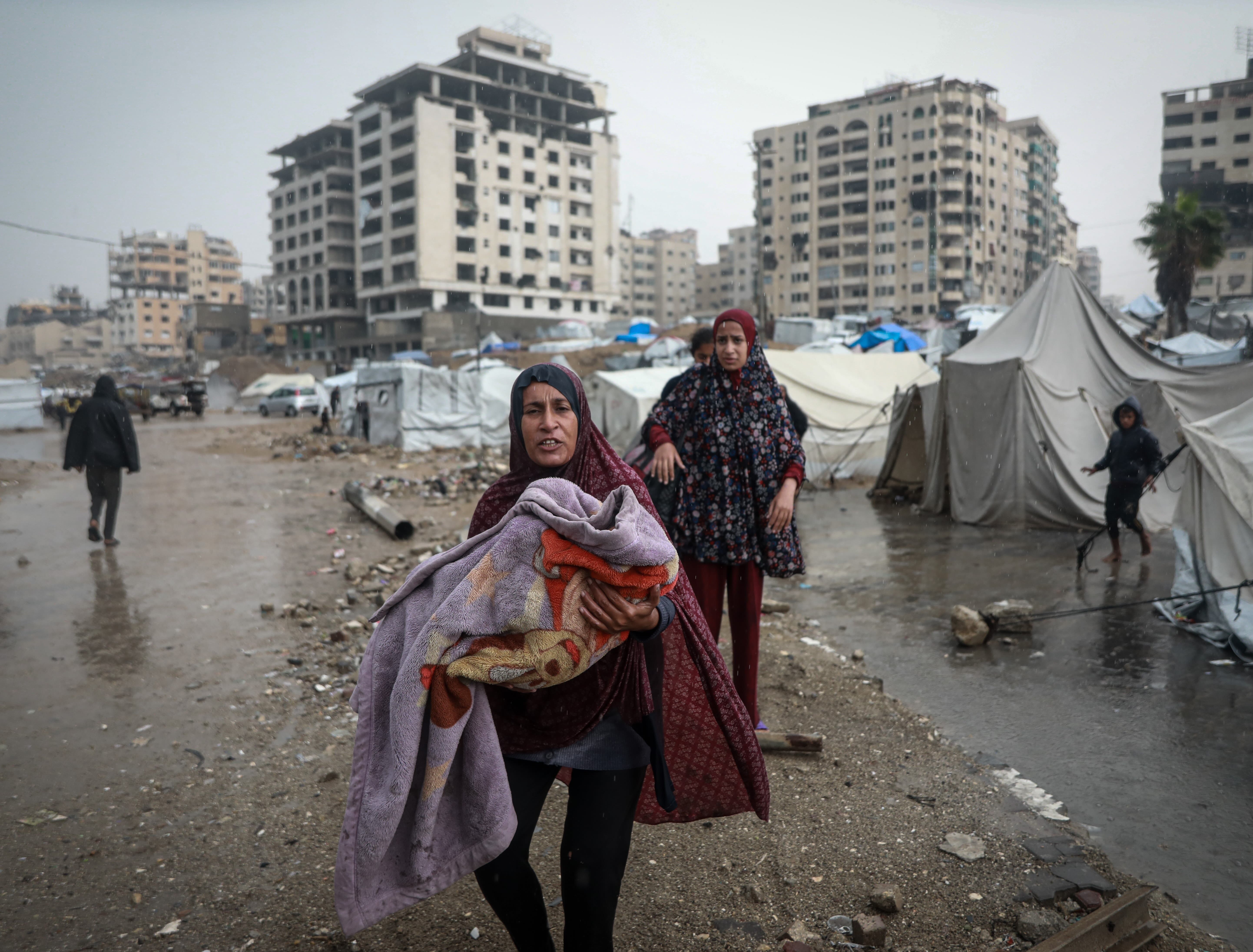 When tents become traps; Gaza’s displaced battle cold, mud, and fear