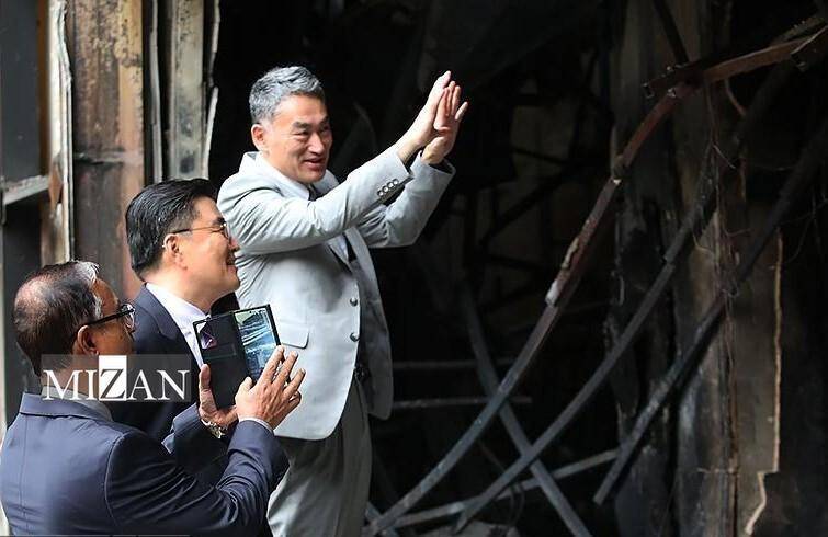 Glass Walls, Iron Will: Ambassadors visit IRIB’s bombed glass building
