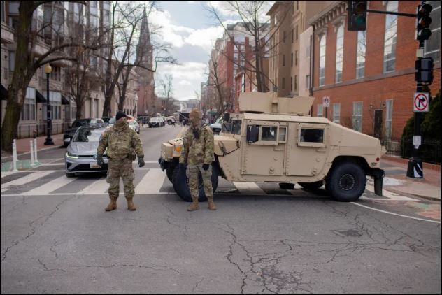 Deployment of national guard in Washington; U.S. capital takes on a military face Deployment of national guard in Washington; U.S. capital takes on a military face