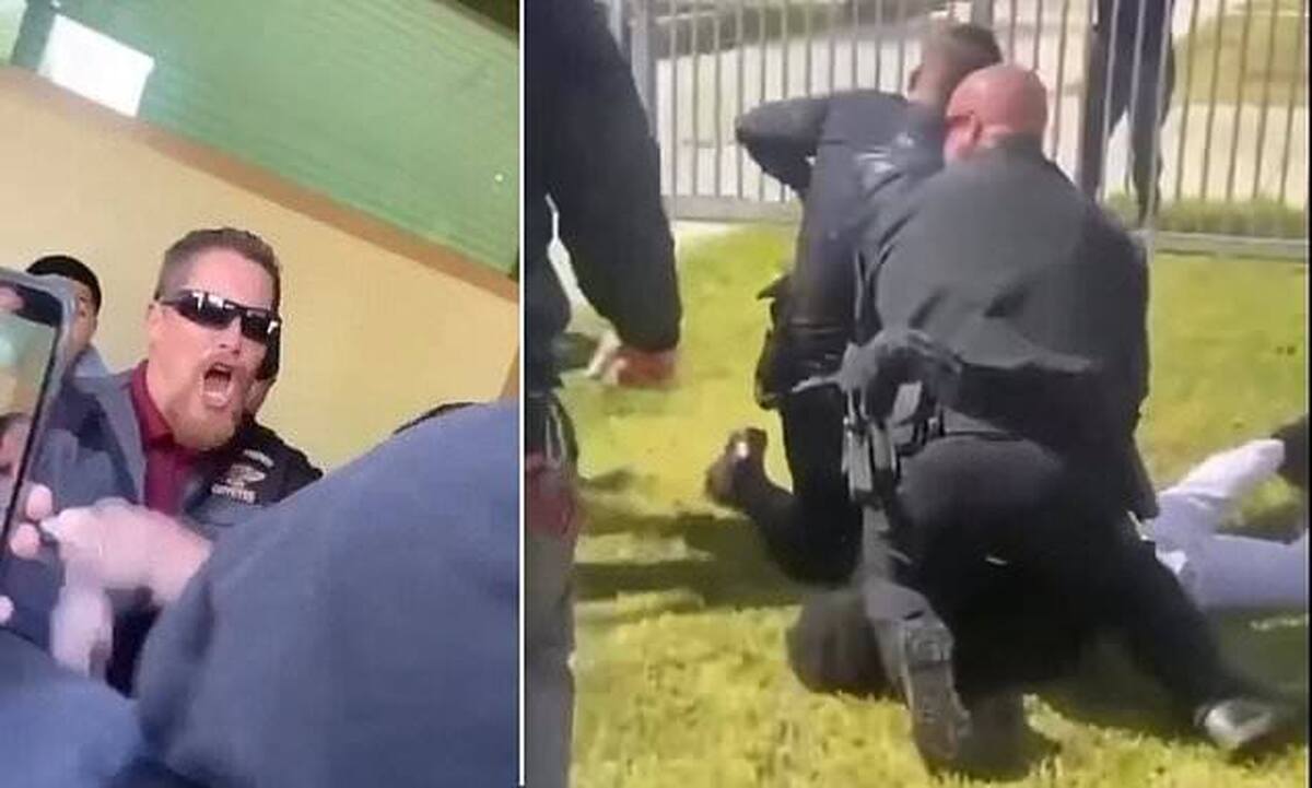 تکنیک «زانو روی گردن» پلیس آمریکا؛ این بار علیه یک دانش‌آموز سیاه‌پوست