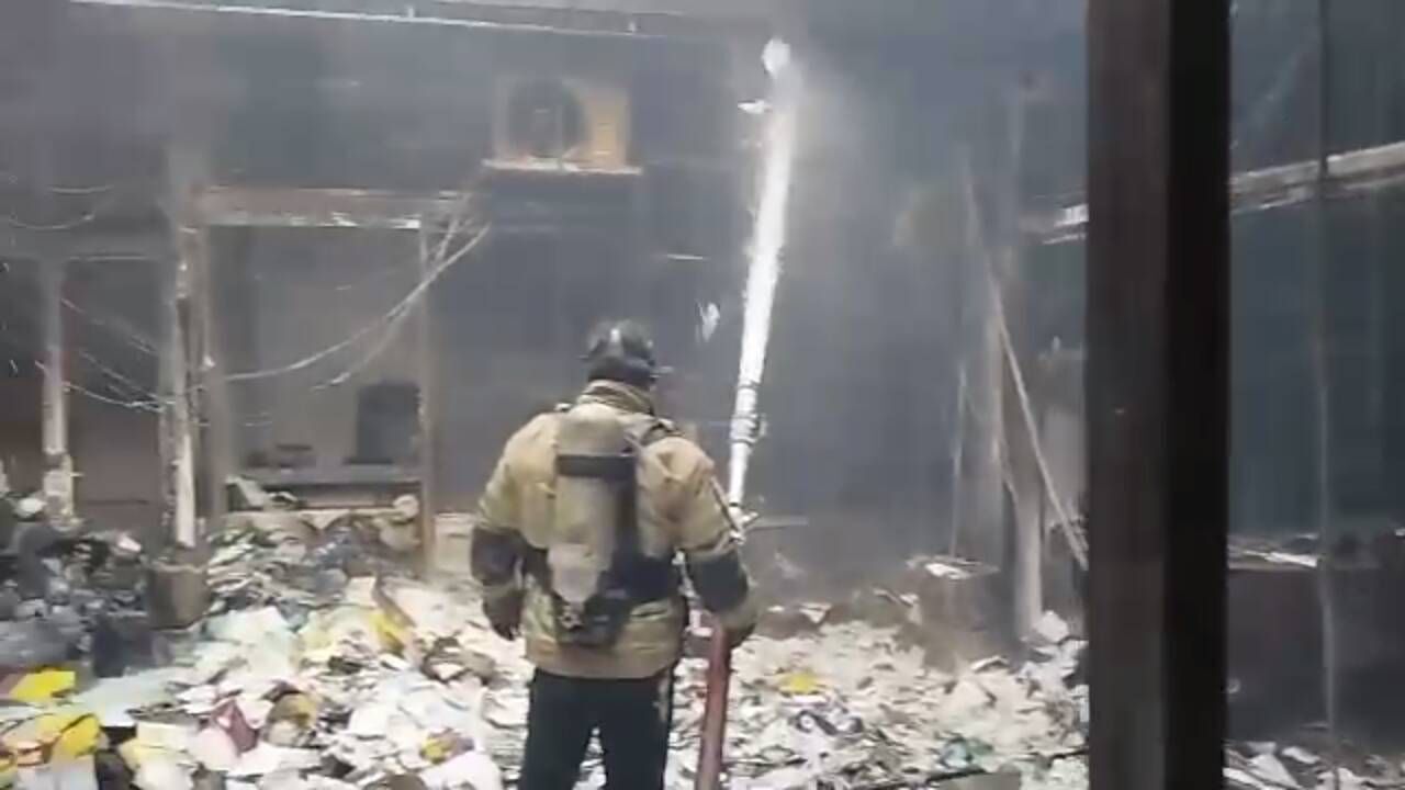 حریق یک پاساژ واقع در بازار ناصر خسرو 