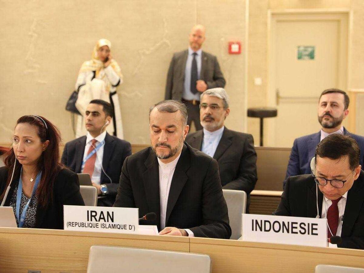 ناکامی ضدانقلاب در خالی کردن نشست شورای حقوق بشر در زمان سخنرانی امیرعبداللهیان