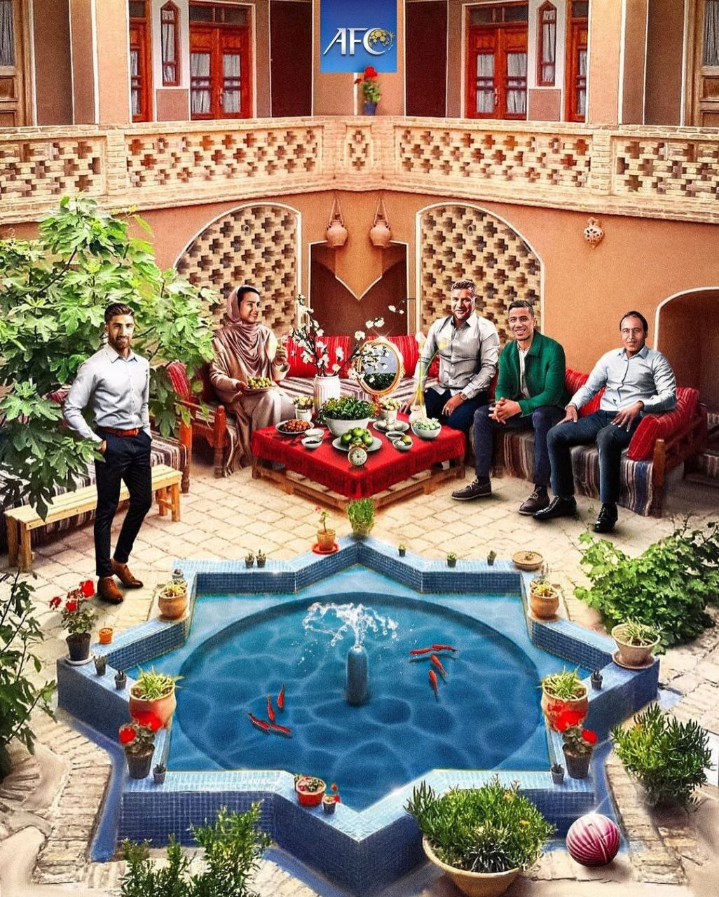 تبریک نوروز به سبک AFC با حضور ستاره‌های فوتبال و یک بانوی فوتسالیست + عکس