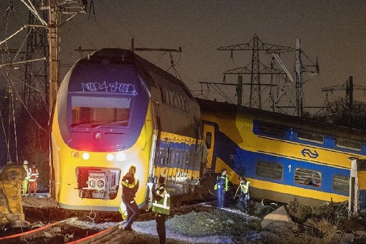 یک کشته و ده‌ها زخمی بر اثر خروج قطار از ریل در هلند