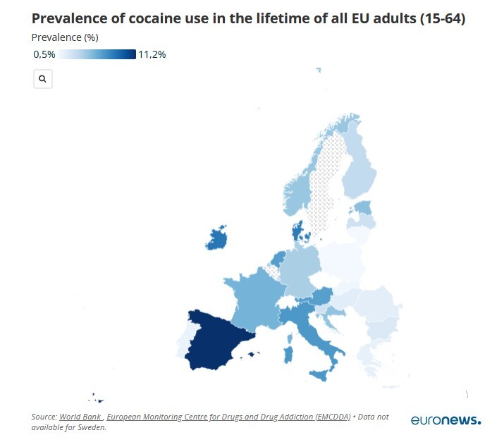 اروپا؛ بازار چند میلیارد دلاری کوکائین/ کدام کشور‌ها بیشترین میزان مصرف را دارند؟