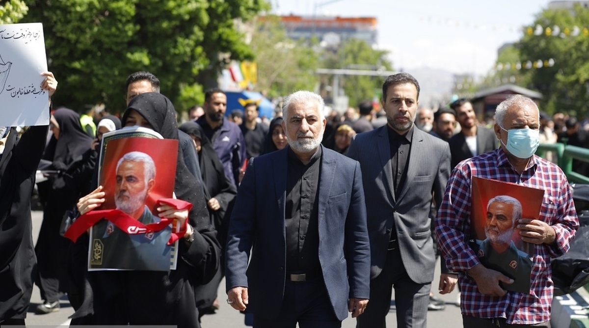 حضور رئیس سازمان زندان‌ها در راهپیمایی باشکوه روز قدس