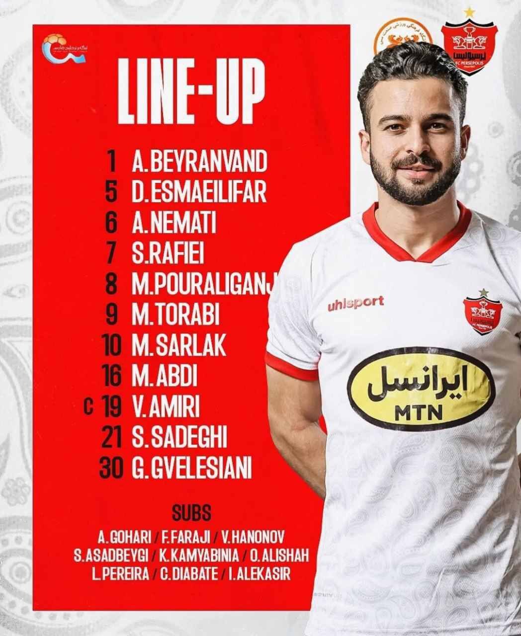 ترکیب پرسپولیس مقابل مس کرمان مشخص شد ترکیب پرسپولیس مقابل مس کرمان مشخص شد
