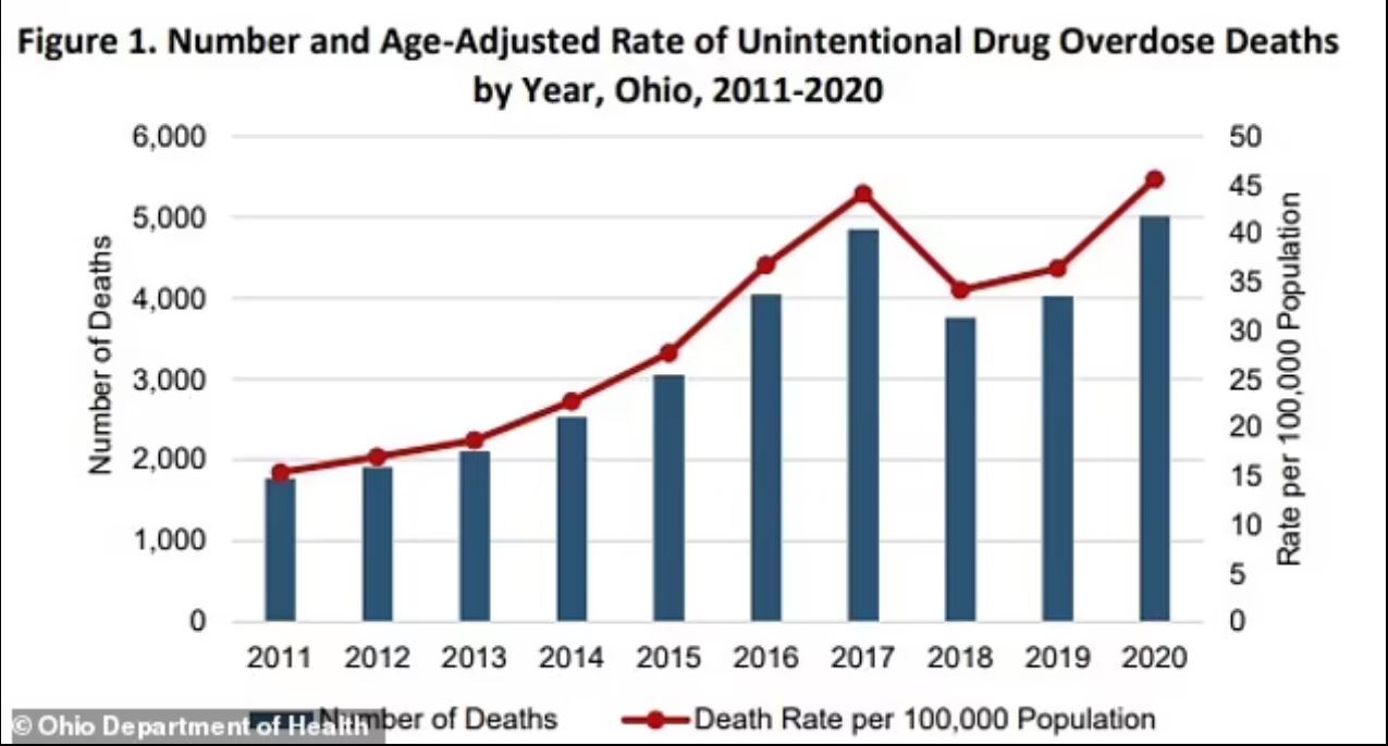 فنتانیل عامل مرگ ۷۵ هزار نفر در آمریکا طی سال ۲۰۲۲
