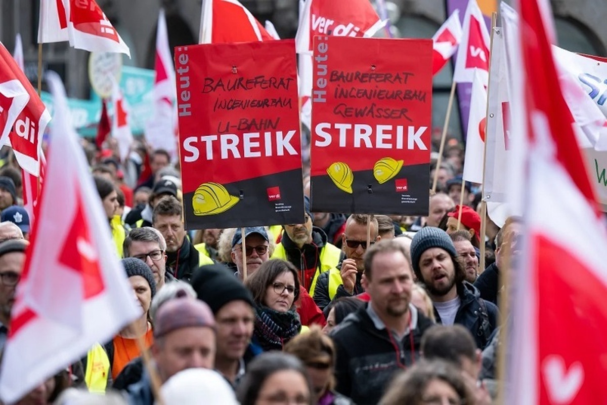 اعتصاب بزرگ در آلمان و اختلال گسترده در بخش حمل و نقل