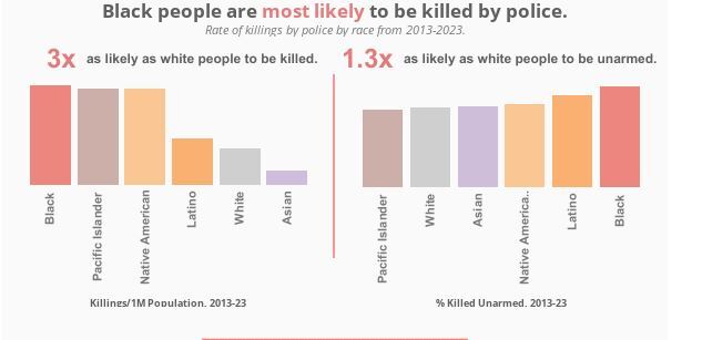 قتل هزار و ۲۰۰ شهروند آمریکایی به دست پلیس در سال ۲۰۲۳