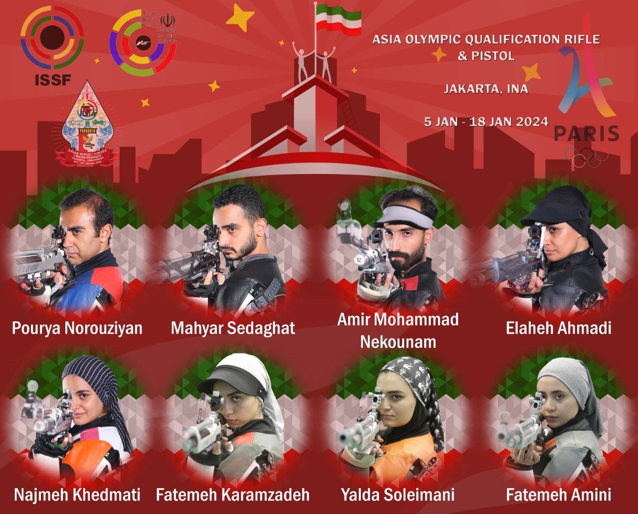 اعلام برنامه مسابقات تیراندازی قهرمانی آسیا و توزیع سهمیه المپیک