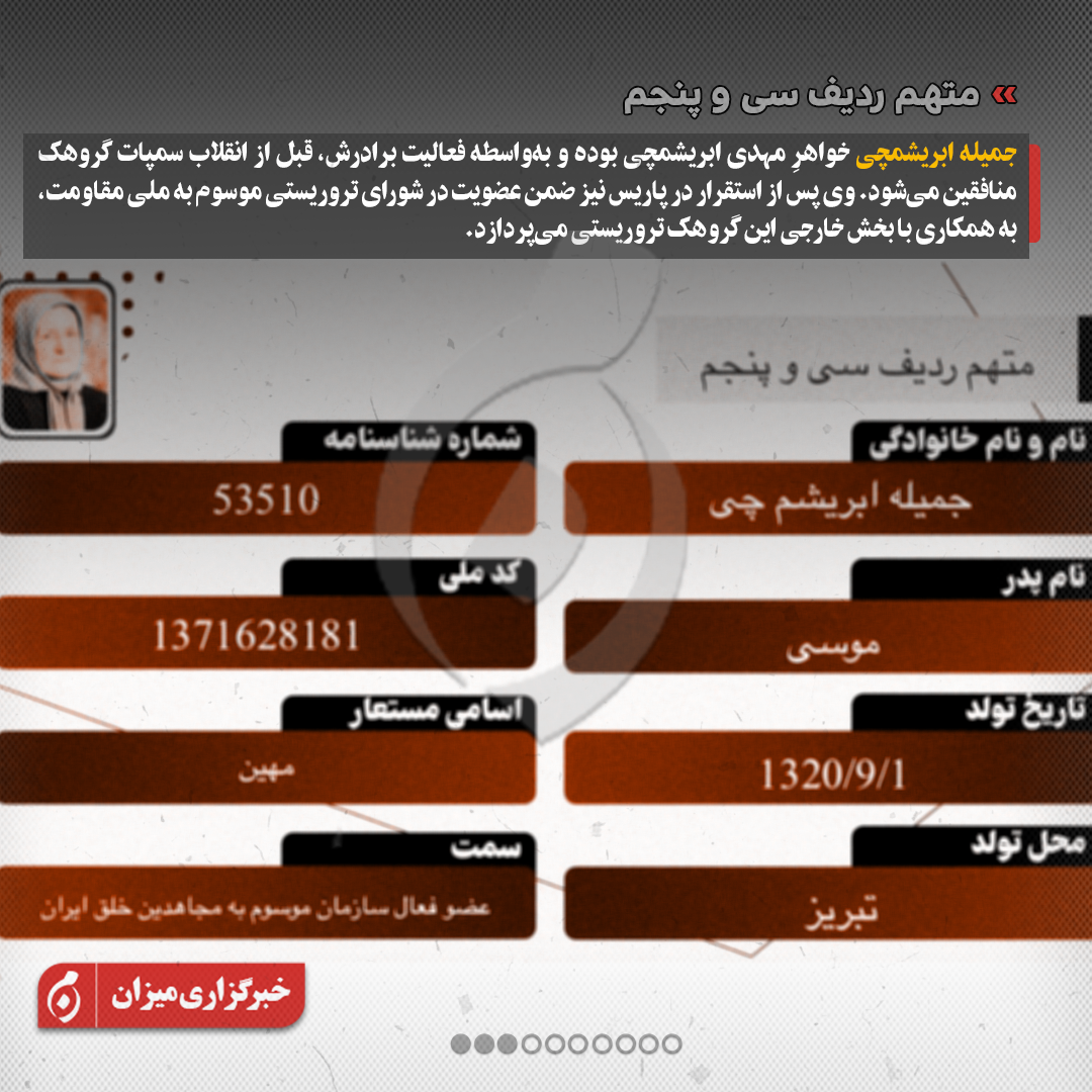 اینفوگرافیک | متهمان ردیف سی‌وچهارم تا چهل‌ودوم پرونده منافقین چه کسانی هستند؟