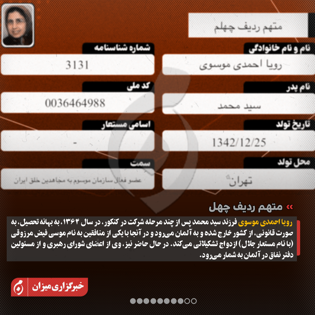 اینفوگرافیک | متهمان ردیف سی‌وچهارم تا چهل‌ودوم پرونده منافقین چه کسانی هستند؟