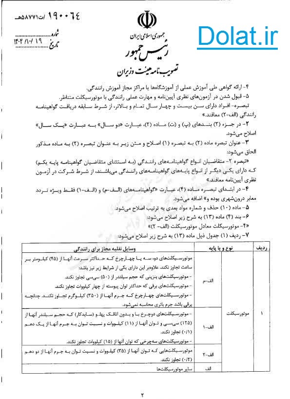 شرایط جدید صدور گواهینامه موتور سیکلت ابلاغ شد شرایط جدید صدور گواهینامه موتور سیکلت ابلاغ شد