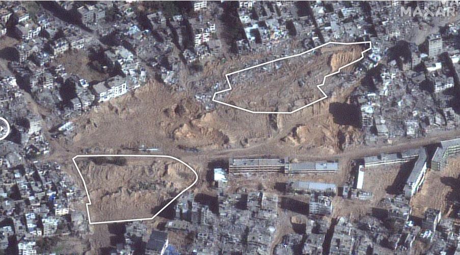 تصاویر ماهواره‌ای سی‌ان‌ان از هتک حرمت رژیم صهیونیستی به ۱۶ گورستان در غزه