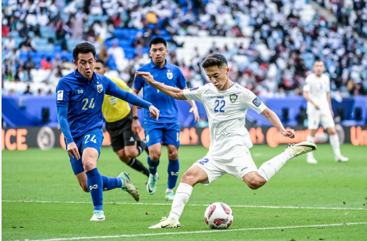 جام ملت‌های آسیا| ازبکستان با عبور از تایلند حریف قطر در یک‌‌چهارم شد + فیلم