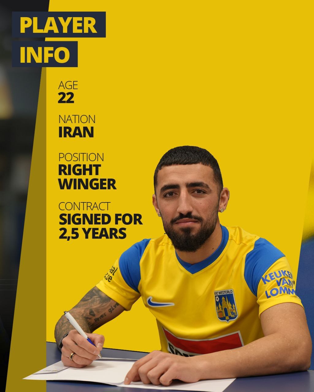 صیادمنش به تیم وسترلو بلژیک پیوست