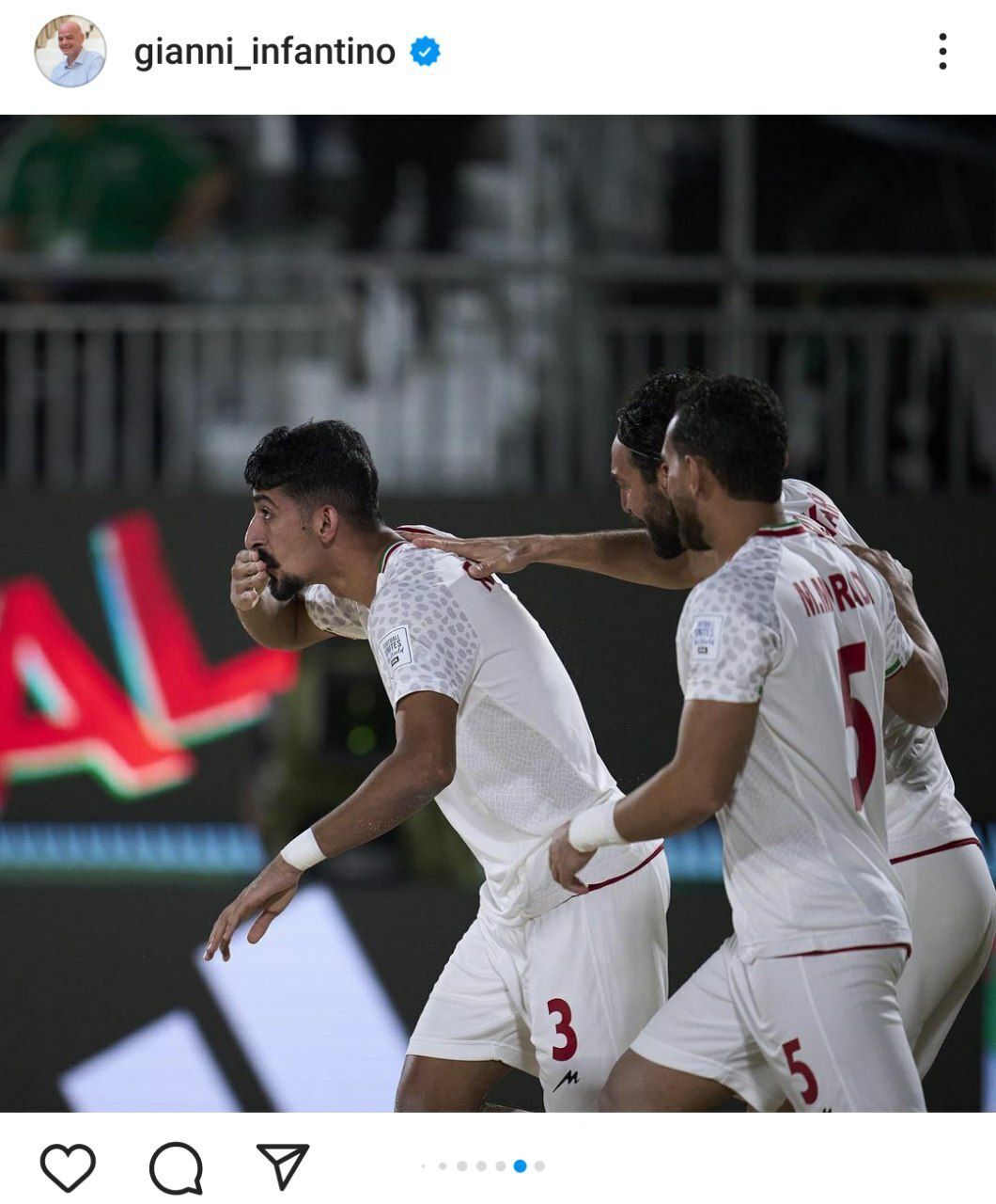 تمجید رئیس فیفا از پیروزی ارزشمند تیم ملی فوتبال ساحلی مقابل اسپانیا+ تصویر