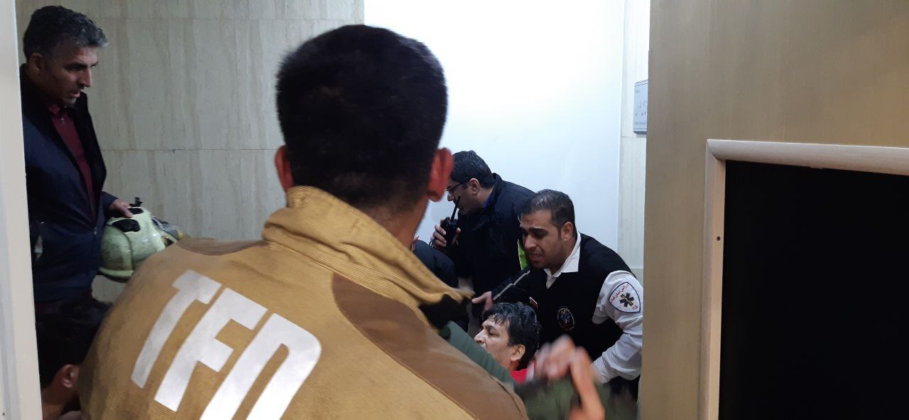 آتش‌سوزی در بیمارستان گاندی تهران