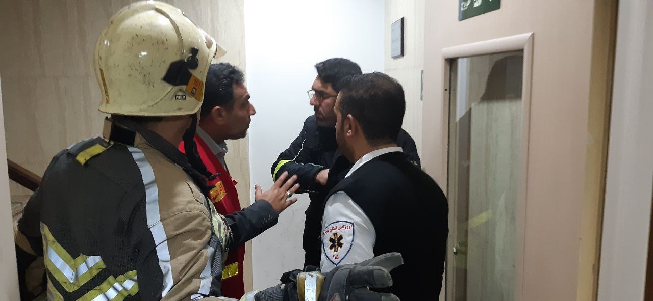 آتش‌سوزی در بیمارستان گاندی تهران