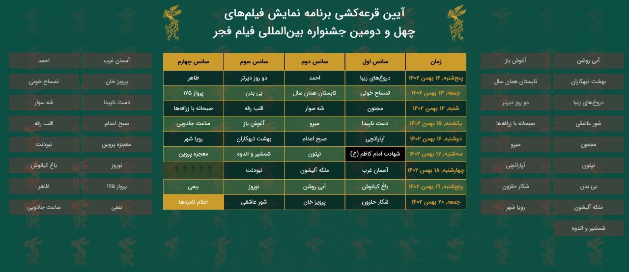 پوستر چهل و دومین جشنواره فیلم فجر رونمایی شد/ «دروغ‌های زیبا» اولین فیلم سینمای رسانه‌ها