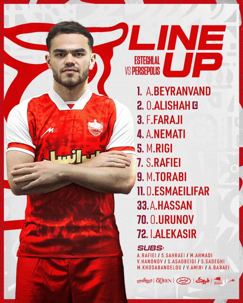 دربی ۱۰۳| ترکیب پرسپولیس مقابل استقلال مشخص شد