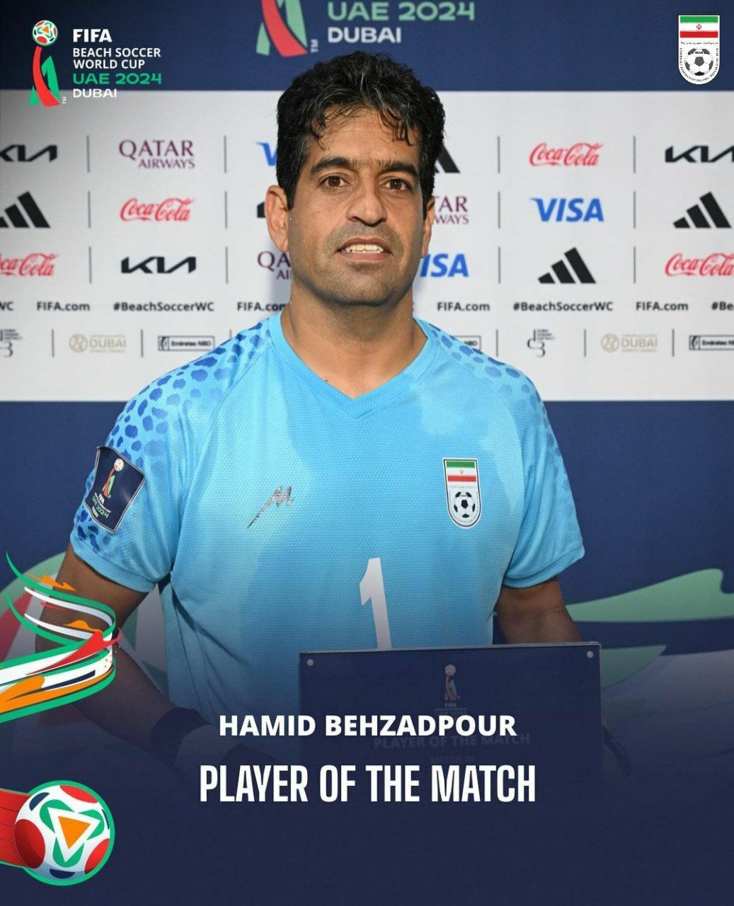 جام جهانی فوتبال ساحلی|  تمجید فیفا از بهزادپور و میرجلیلی: ۲ دروازه‌بان با نجات دروازه‌های خیره‌کننده