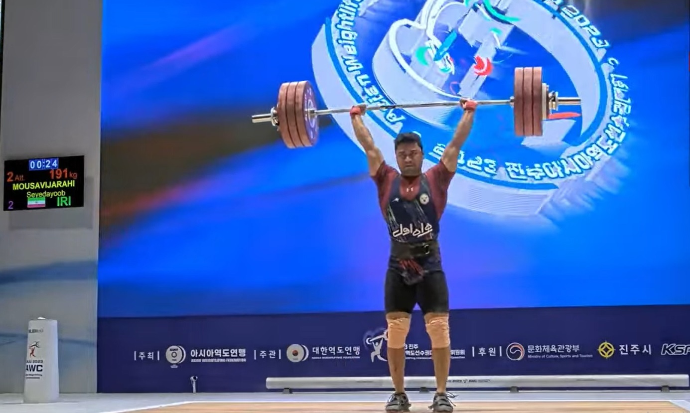 وزنه‌برداری قهرمانی آسیا| موسوی در دسته ۹۶ کیلوگرم هشتم شد