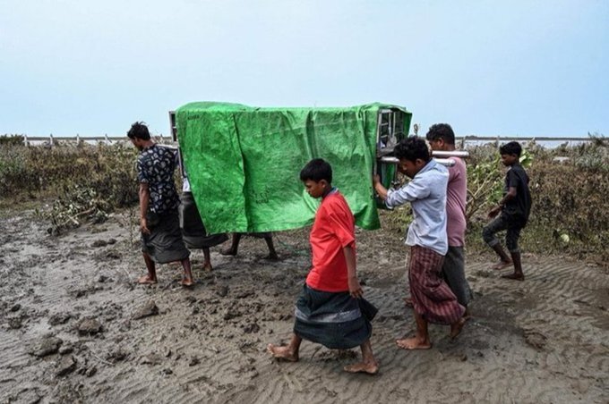 احتمال مرگ صدها پناهجوی روهینگایی بر اثر طوفان