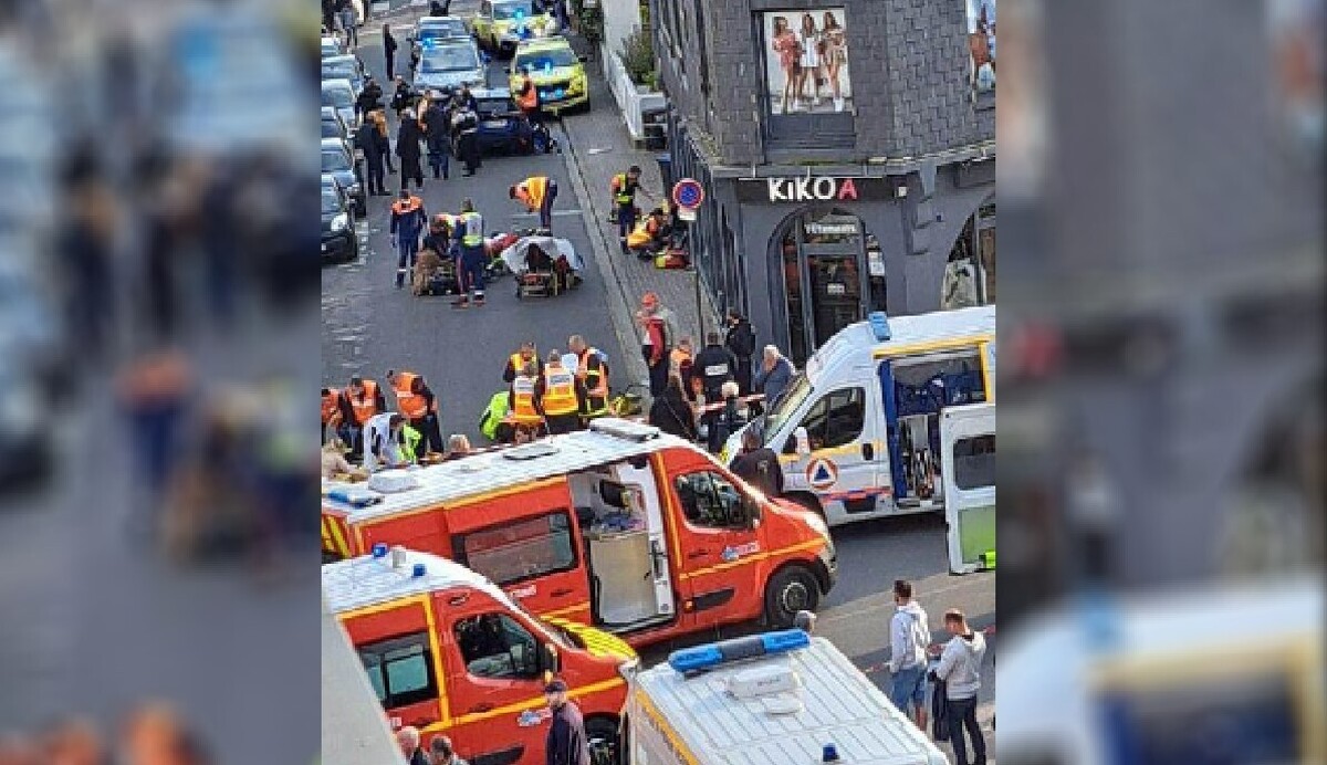 مجروح شدن بیش از ۱۰ نفر در پی ورود خودرو به میان جمعیت در فرانسه