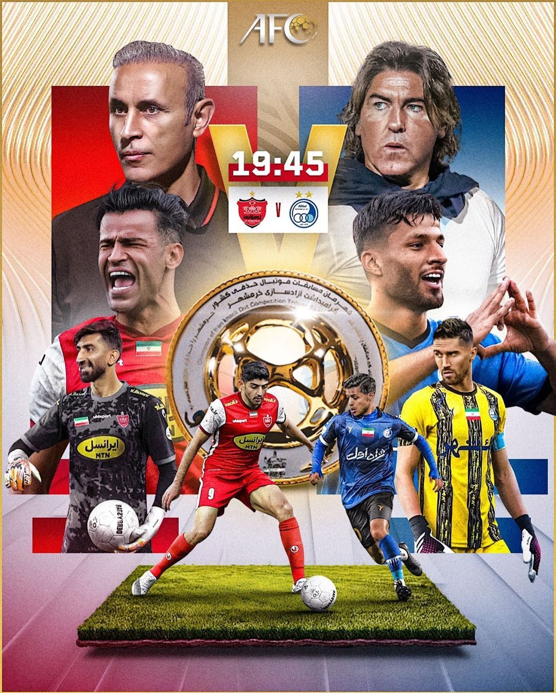 پوستر صفحه فارسی AFC برای دربی ۱۰۱ + عکس