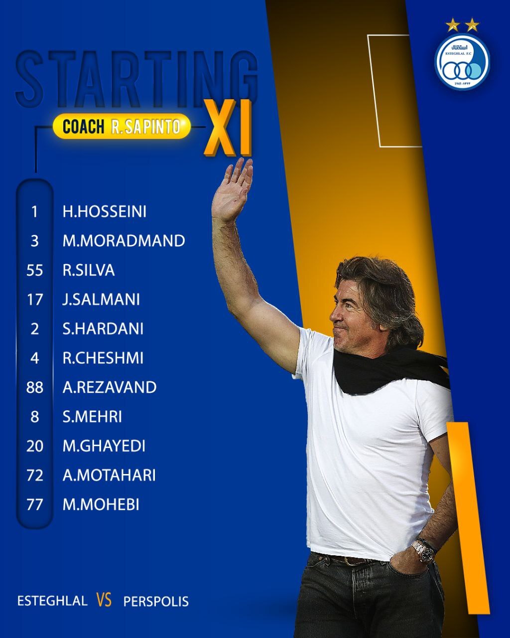 دربی ۱۰۱| ترکیب استقلال و پرسپولیس مشخص شد + عکس