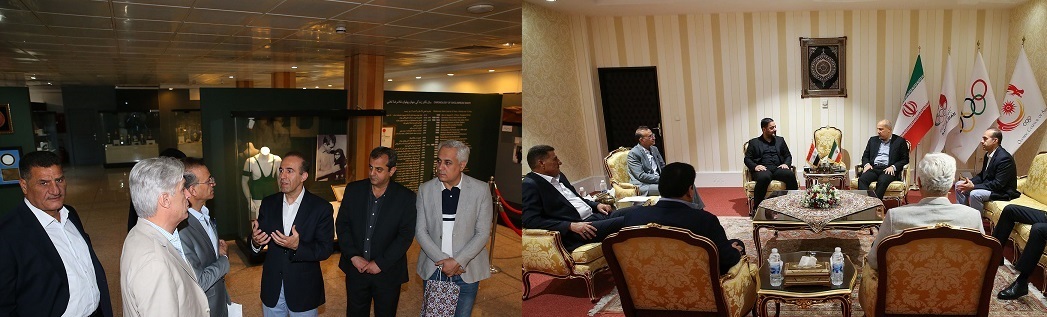 دیدار نایب رئیس، دبیر کل و اعضای هیئت اجرایی کمیته ملی المپیک عراق با مناف هاشمی