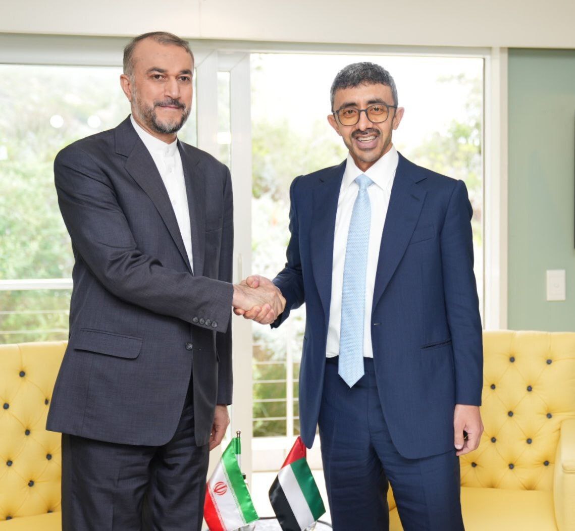 دیدار امیرعبداللهیان با وزیر خارجه امارات