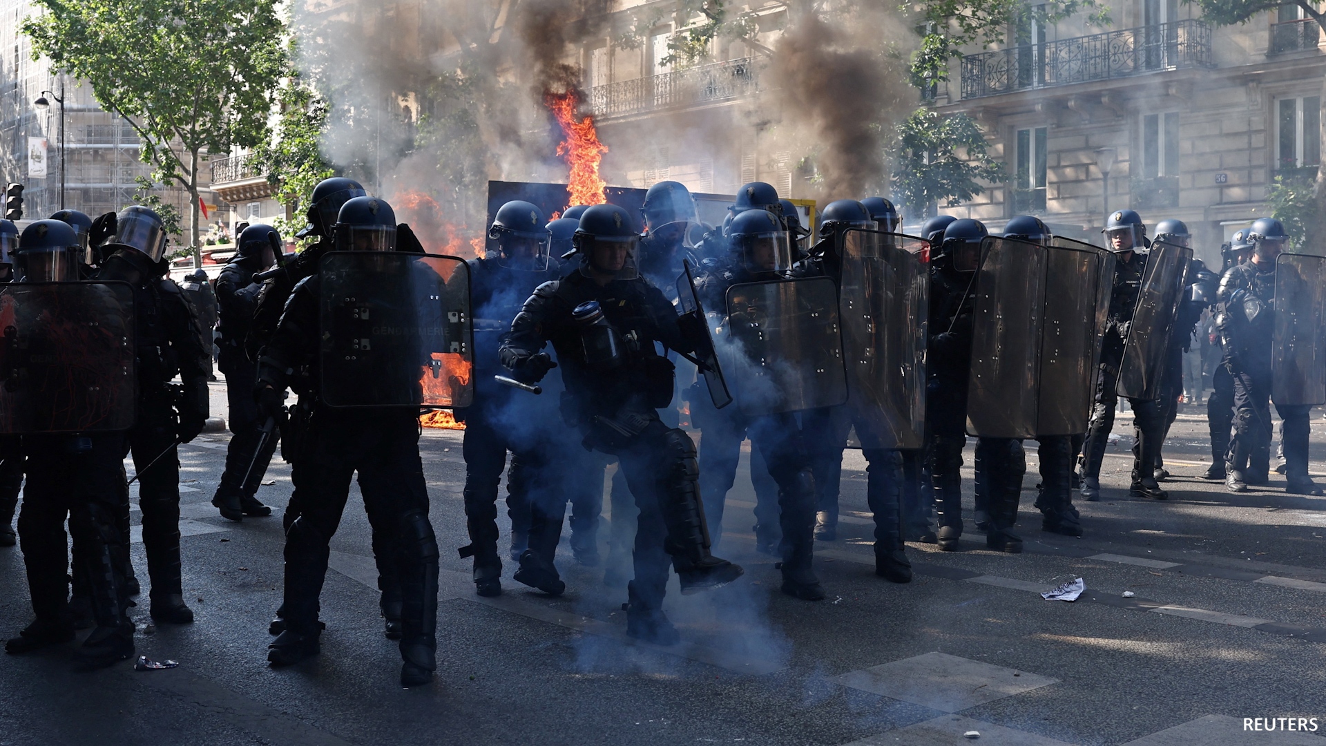 خشونت مجدد پلیس فرانسه علیه معترضان