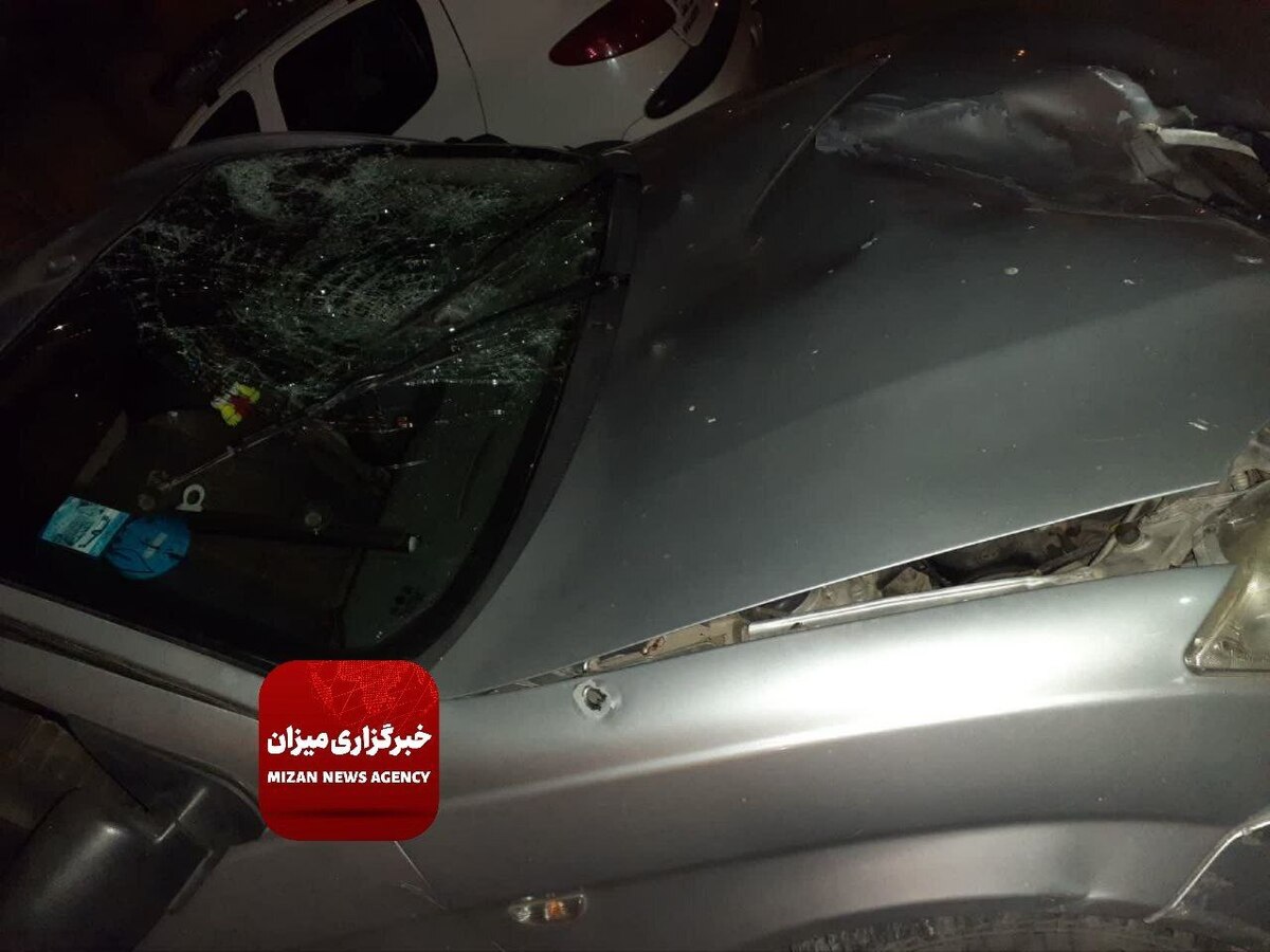 خودروی ضارب شهید قنبری بعد از حمله به ماموران