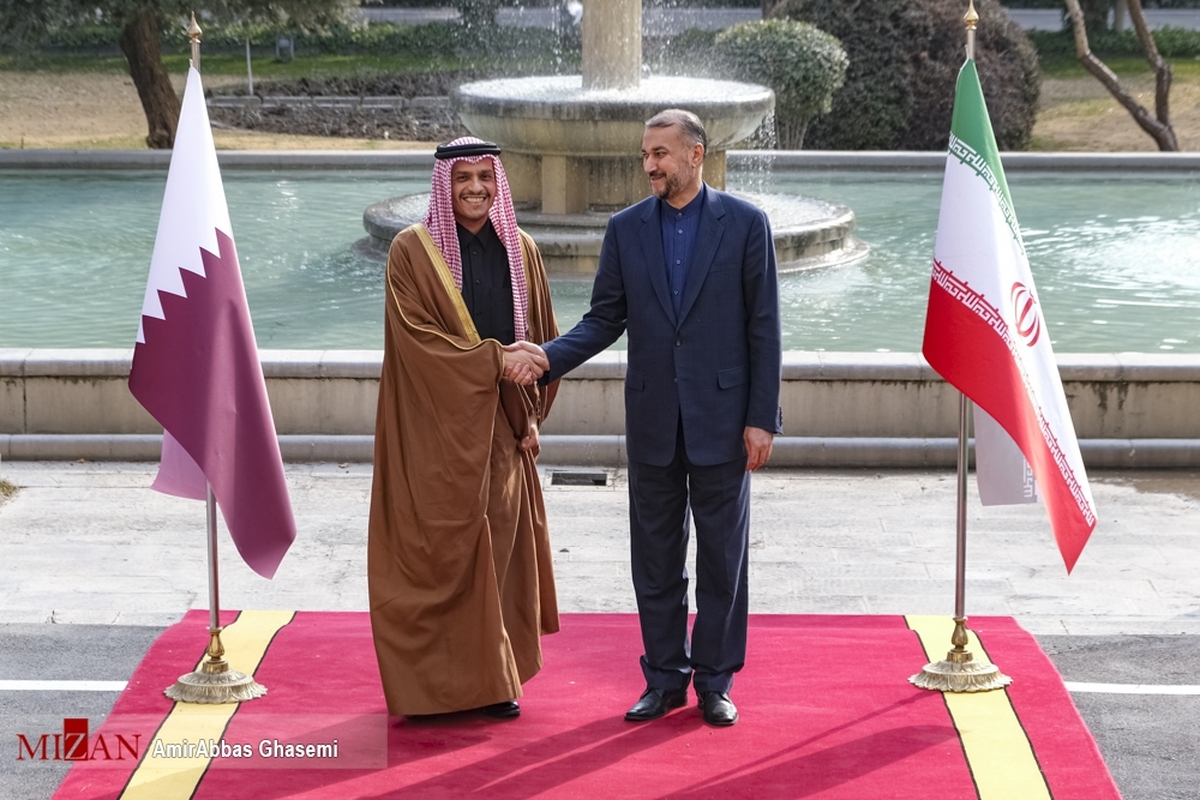 رایزنی وزرای خارجه ایران و قطر درباره آخرین تحولات دوجانبه و منطقه‌ای