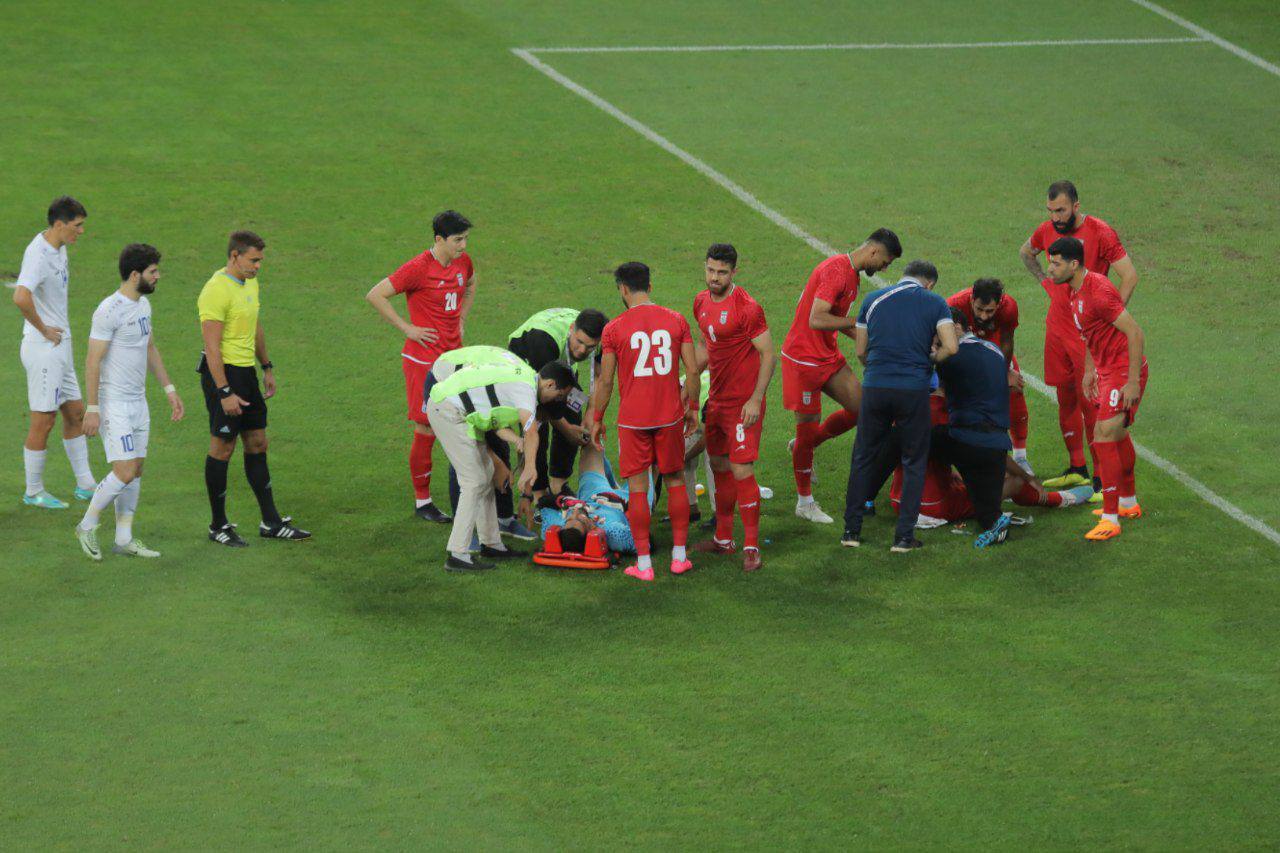 مصدومیت شدید دروازبان تیم ملی/ بیرانوند به بیمارستان منتقل شد + تصاویر