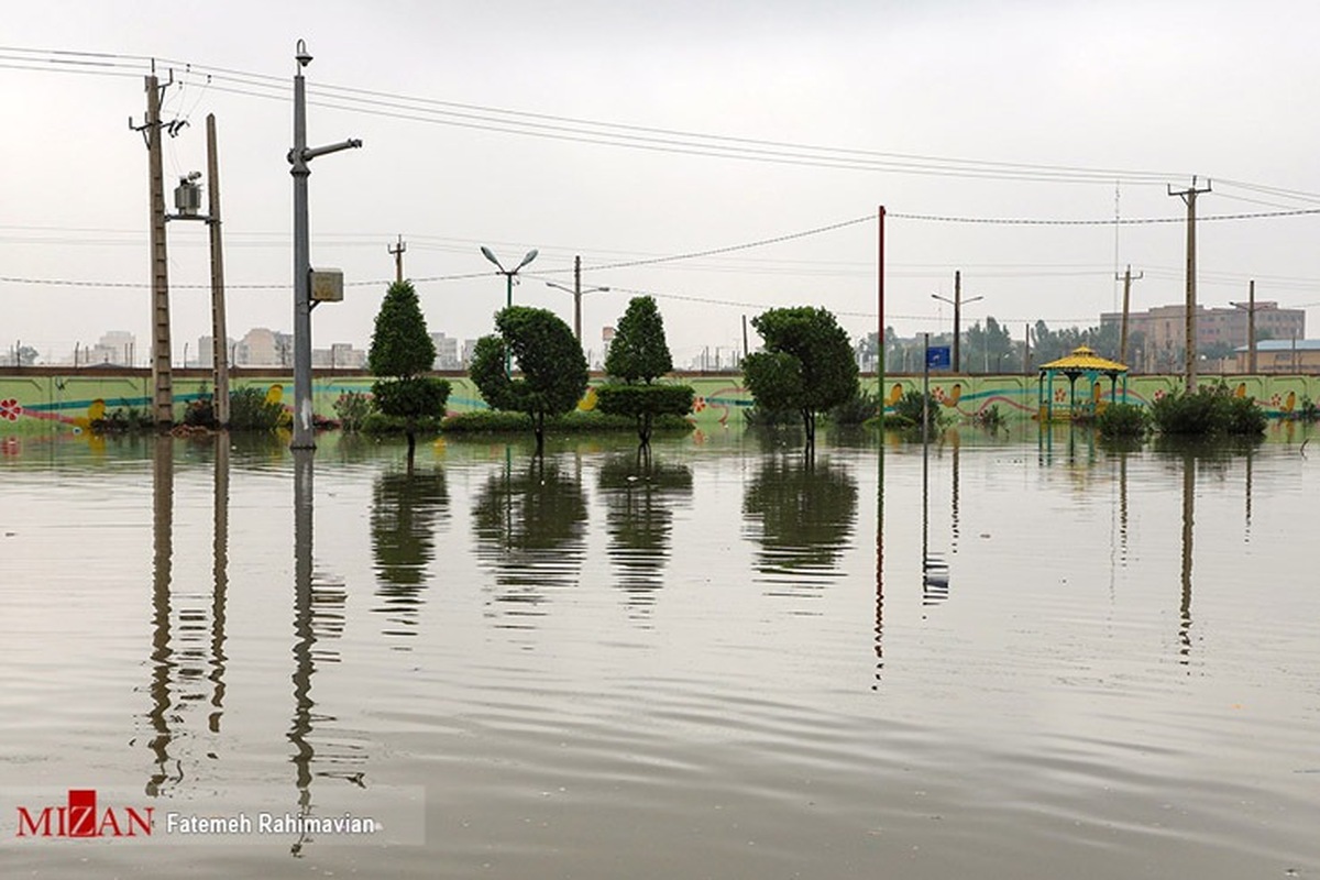 جاری‌شدنِ سیلاب در شهرستان گرمیِ اردبیل