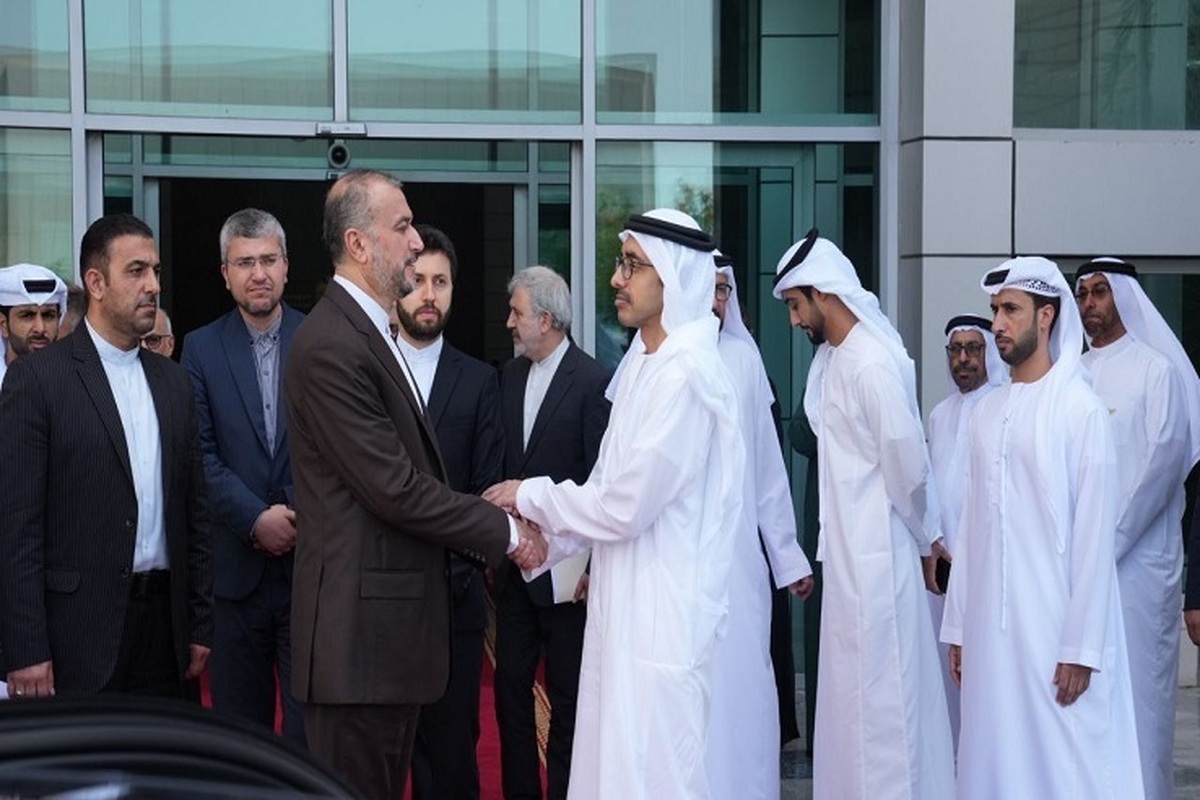 دیدار امیرعبداللهیان و وزیر خارجه امارات