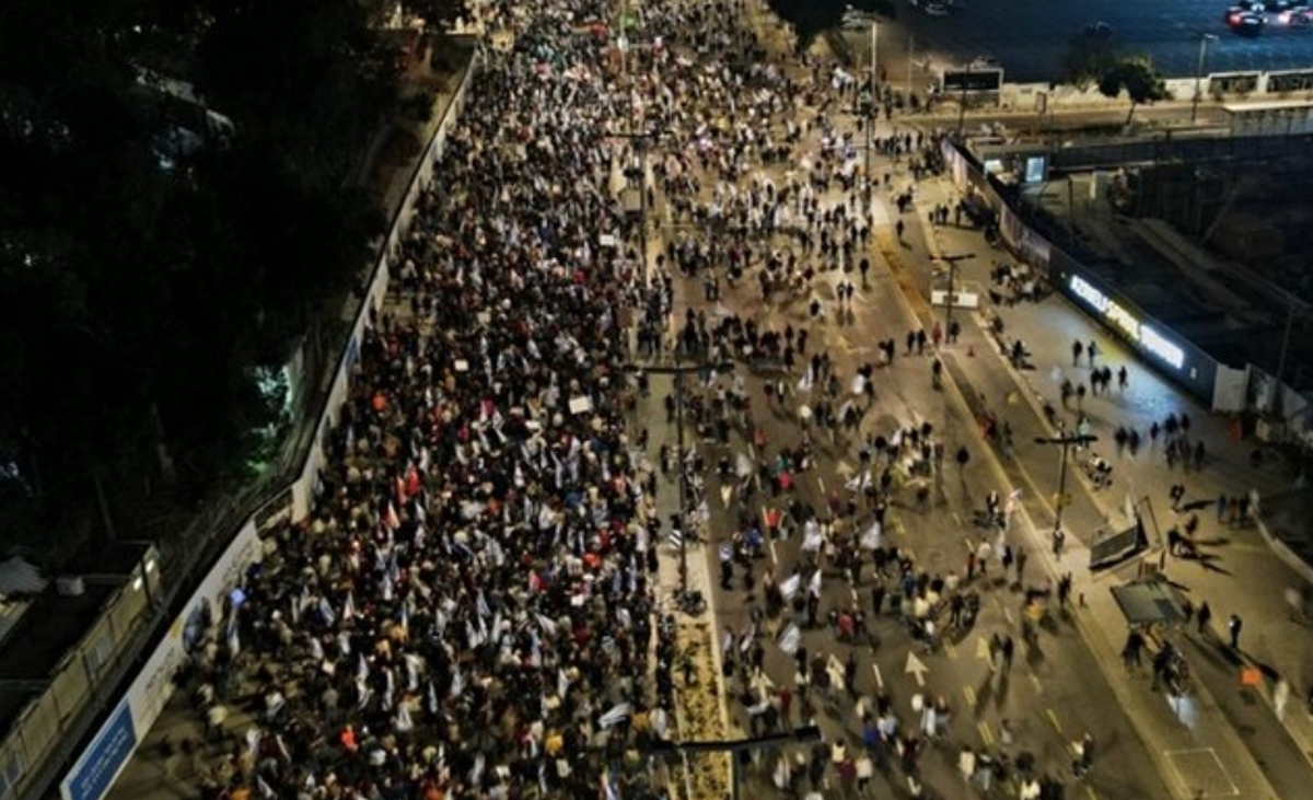 تظاهرات ده‌ها هزار نفری مردم تل‌آویو علیه دولت نتانیاهو