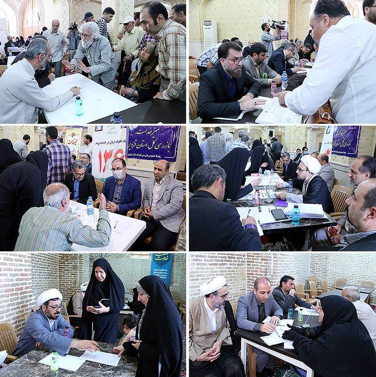 میز خدمت مسئولان قضایی استان قزوین در محل نماز جمعه شهر قزوین برگزار شد