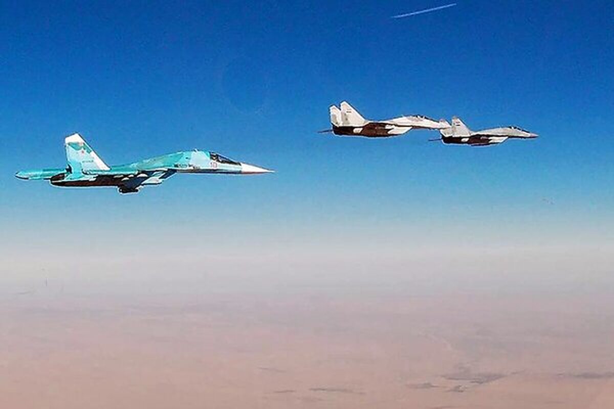 بمباران مواضع تروریست‌ها در پی عملیات مشترک هوایی سوریه و روسیه
