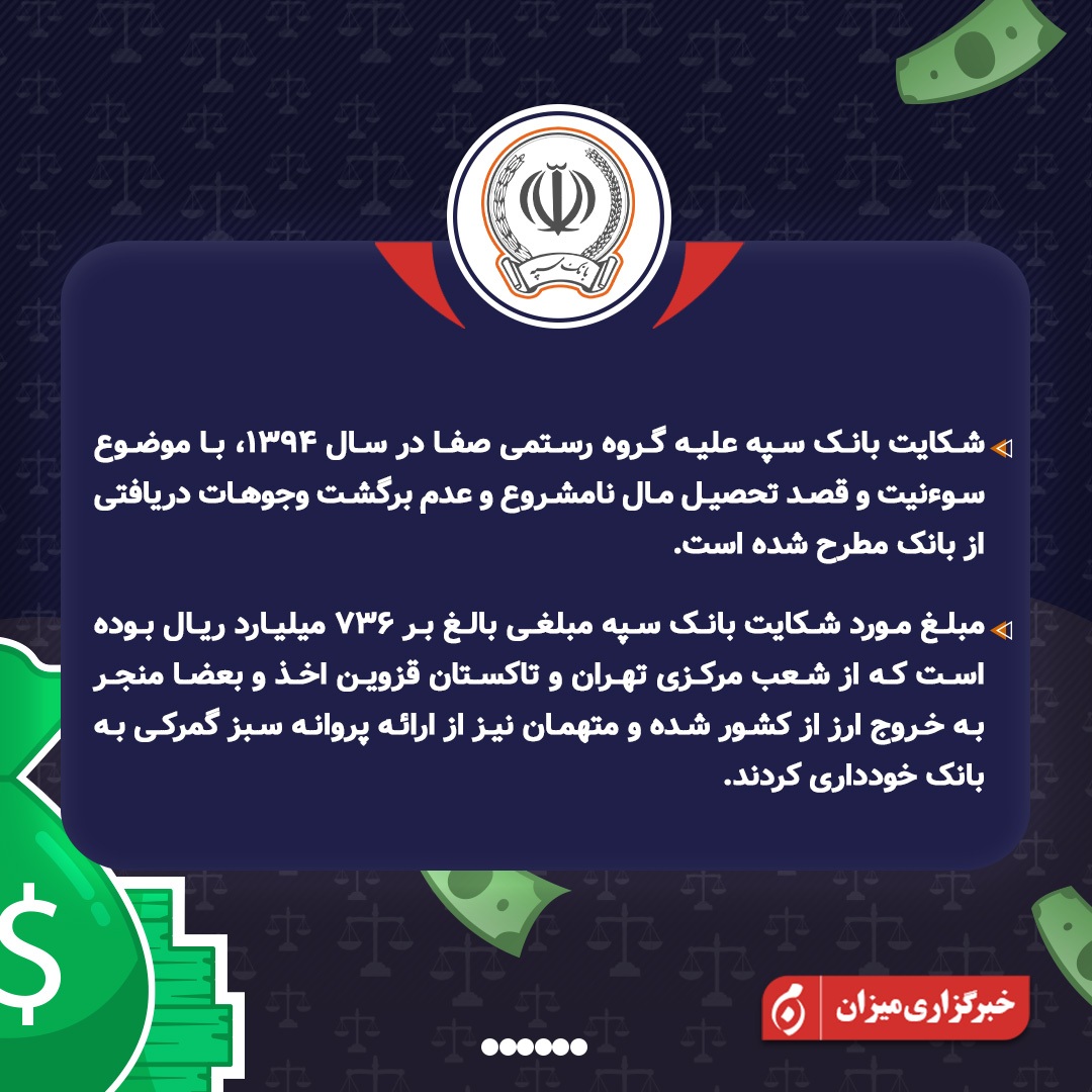 اینفوگرافیک | کدام بانک‌ها شاکیان محمد رستمی صفا بودند؟