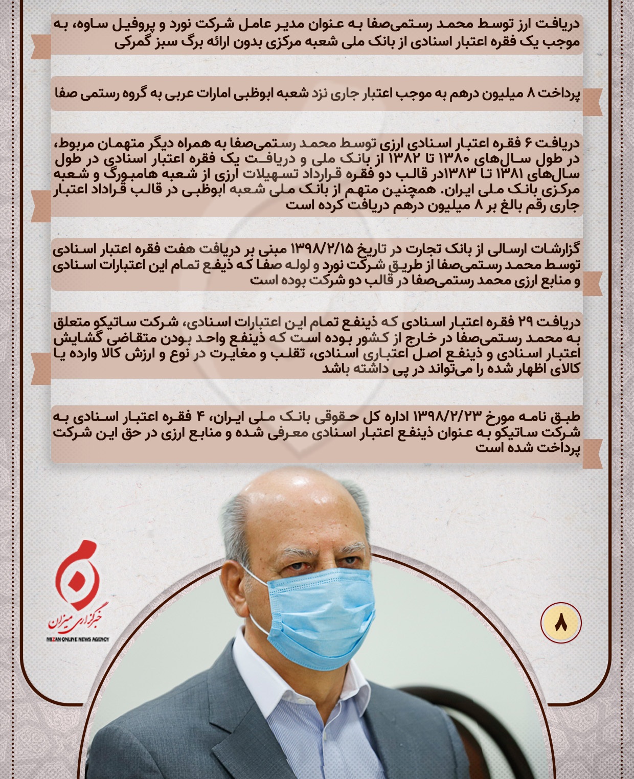 اینفوگرافیک | ۶۰ دلیل برای جلب دادرسی متهمان گروه رستمی‌صفا